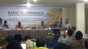 Rapat Koordinasi Dinas Perpustakaan dan Kearsipan Se-Provinsi Riau 2017