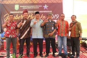 jambore siak 2019, dispusip bersama bupati siak