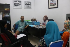 Kunjungan Dinas Perpustakaan dan Kearsipan Kabupaten Kampar, dalam rangka Koordinasi tentang tata cara penyusutan arsip